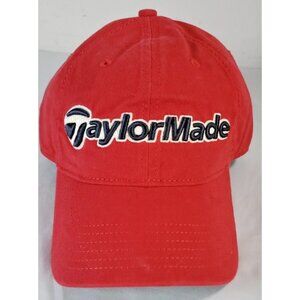 TaylorMade Tmax Gear Red Hat  Cap Adjustable One Size Fits All Golf